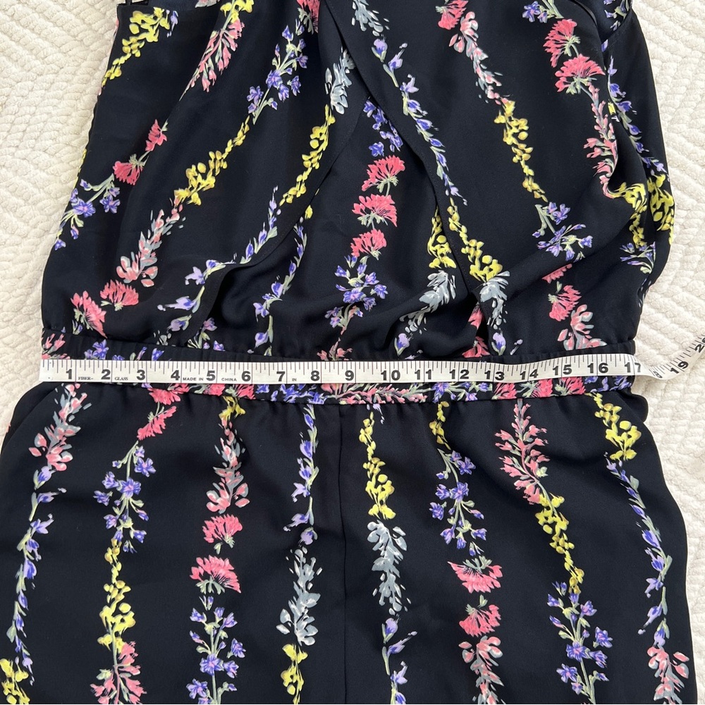 BCBG Max Azria Black Floral Romper, Large - Picture 10 of 12